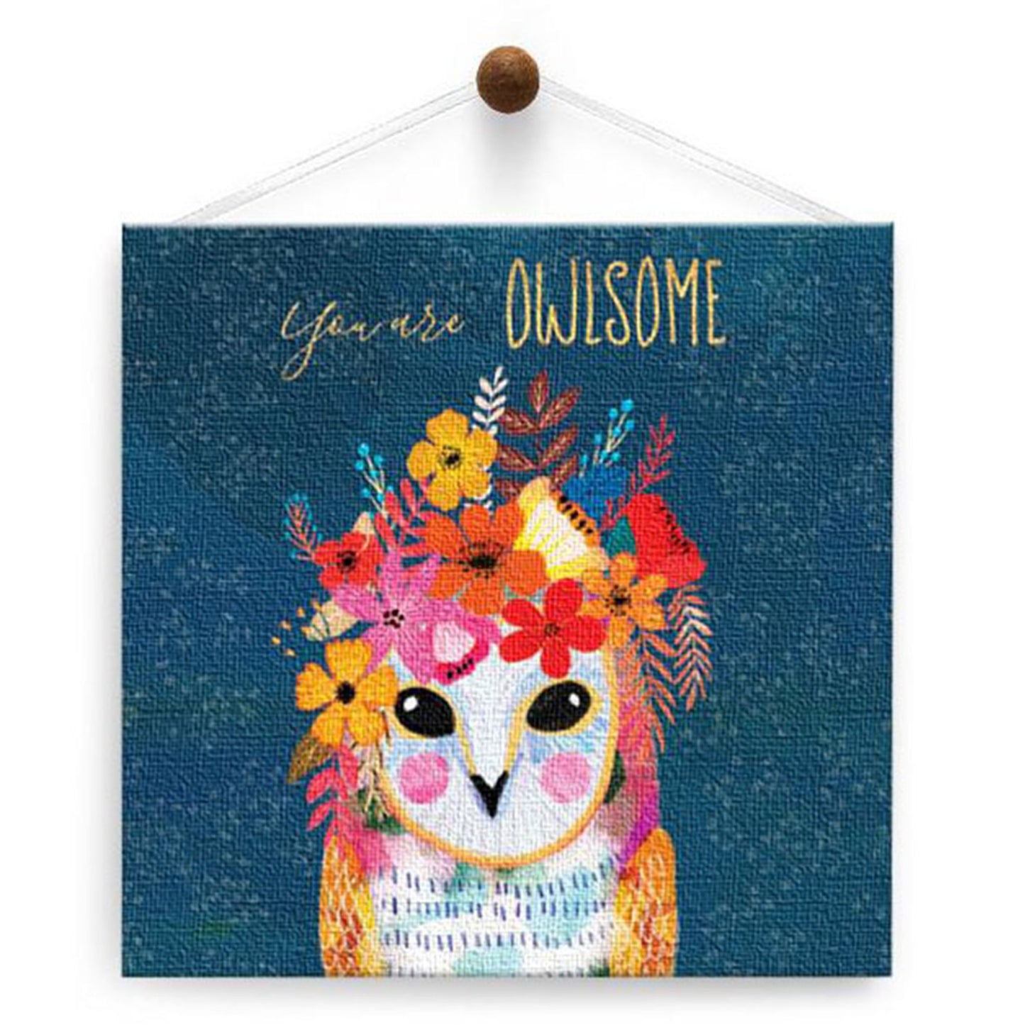 You Are Owlsome Thumb-Tack Canvas Card