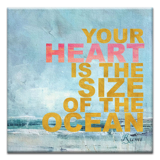 Your Heart Is The Size Of The Ocean Thumb-Tack Canvas Card