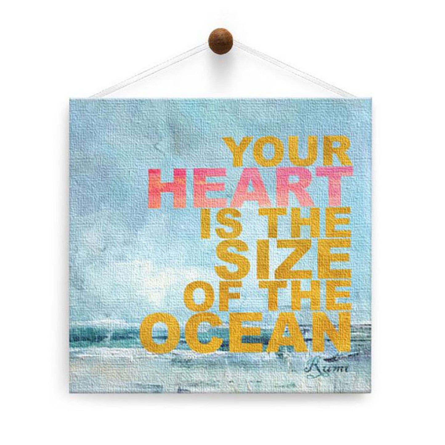 Your Heart Is The Size Of The Ocean Thumb-Tack Canvas Card