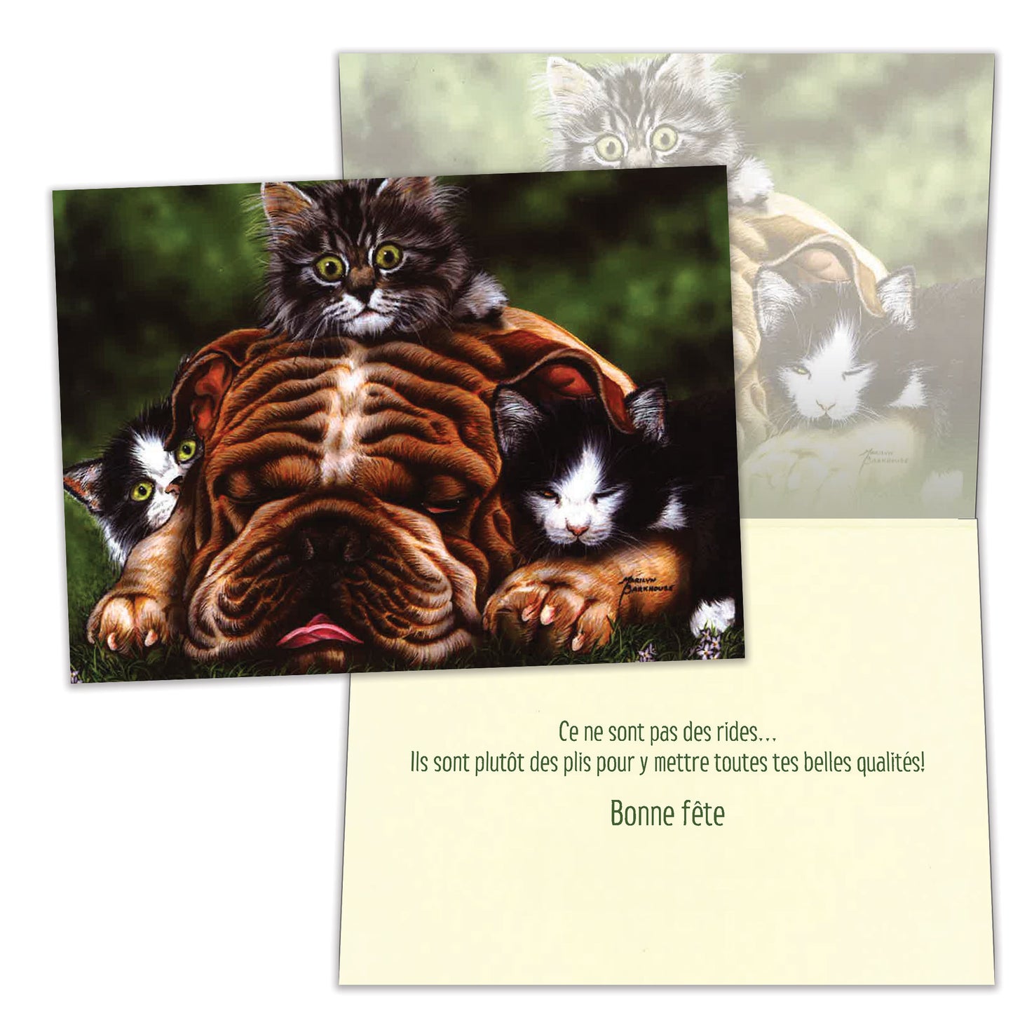 Carte bonne fête Plisser