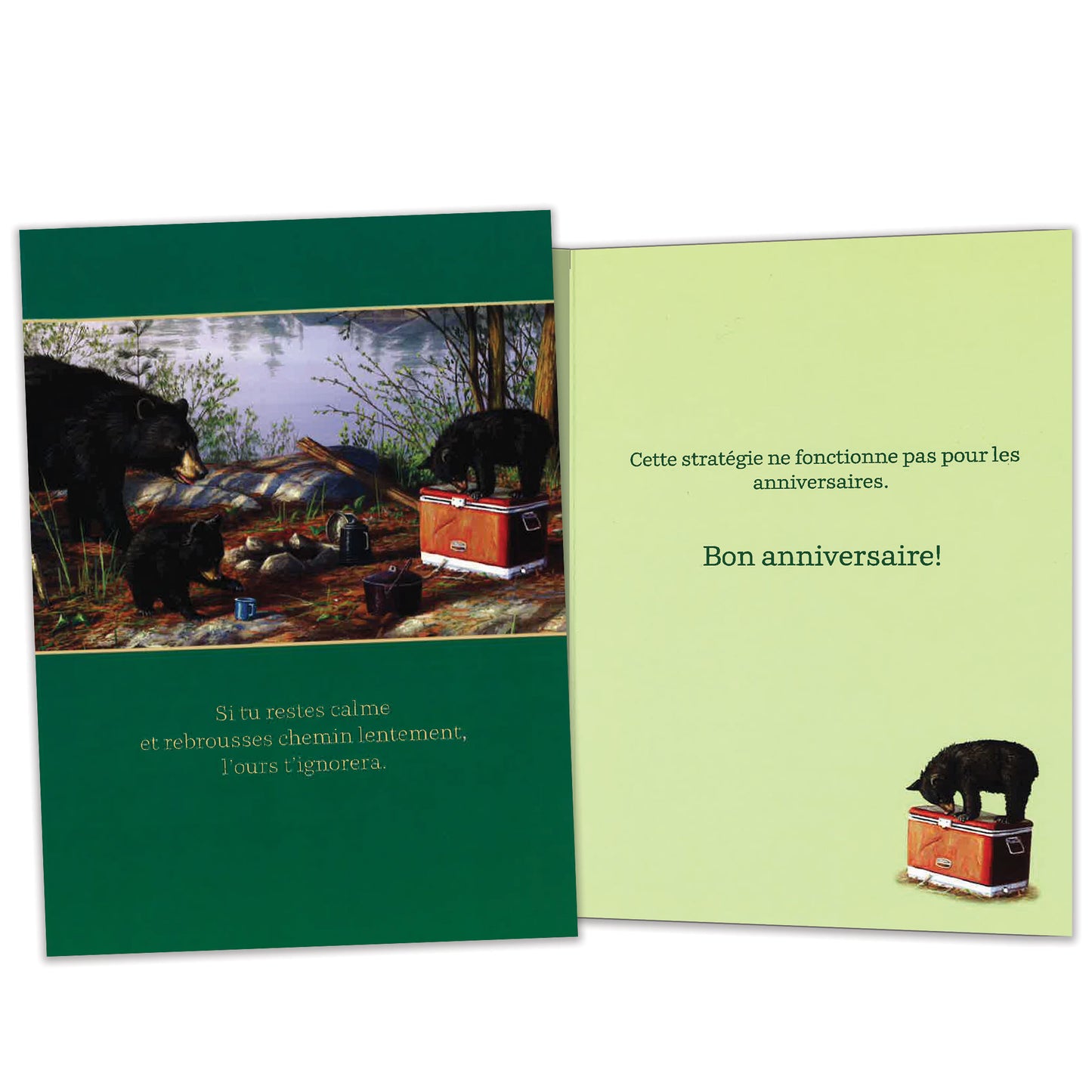 Carte bonne fête Ours