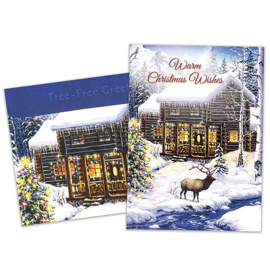 Cozy Christmas Cabin Christmas Card