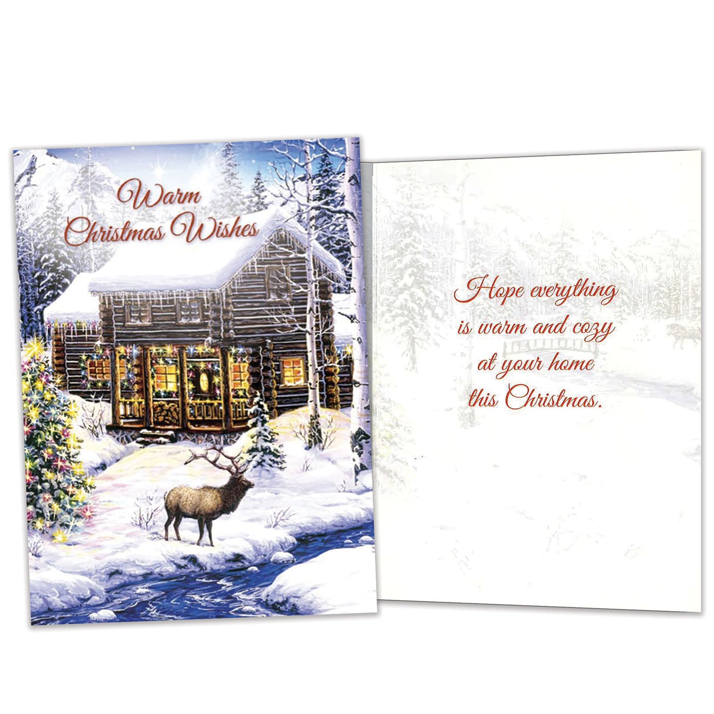 Cozy Christmas Cabin Christmas Card