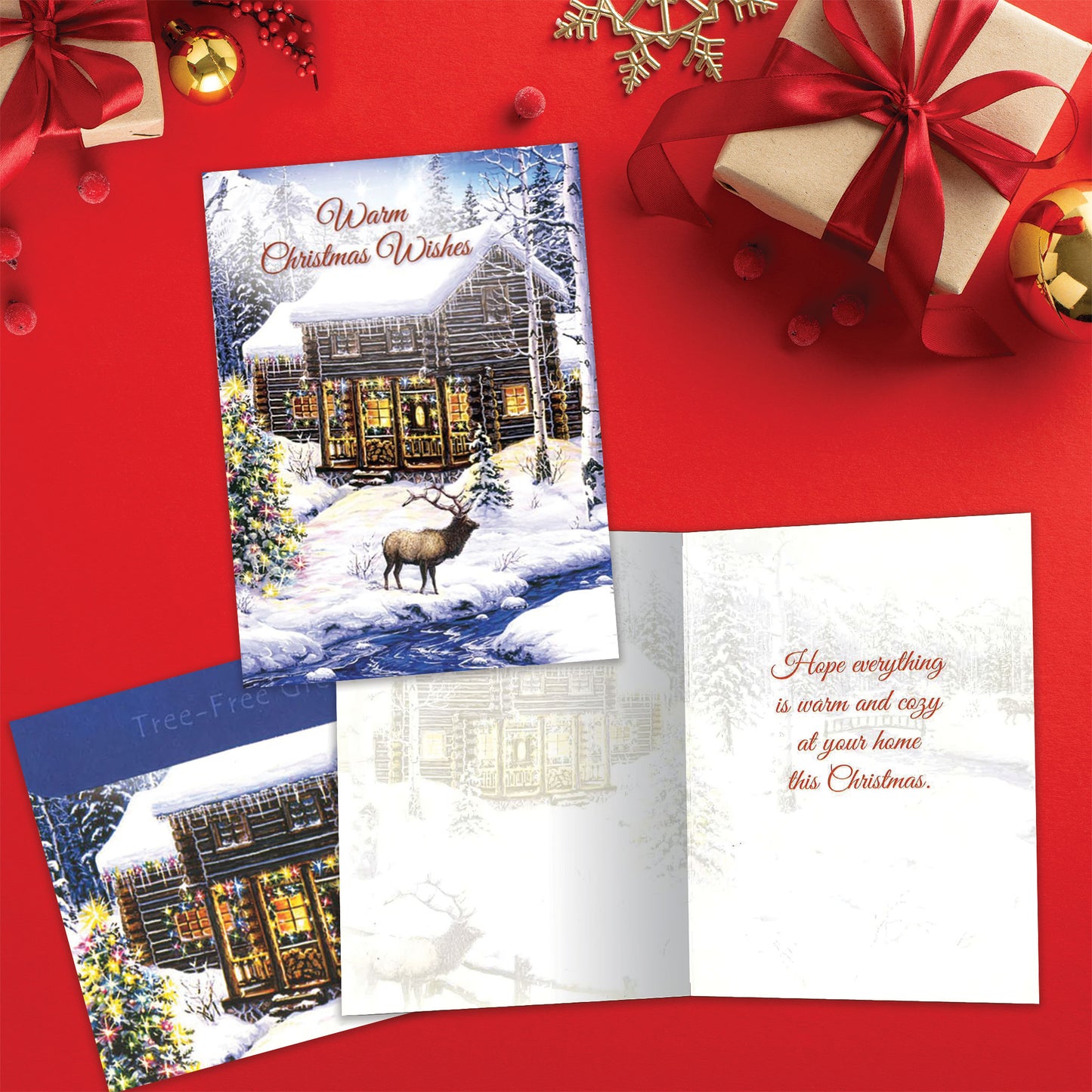 Cozy Christmas Cabin Christmas Card