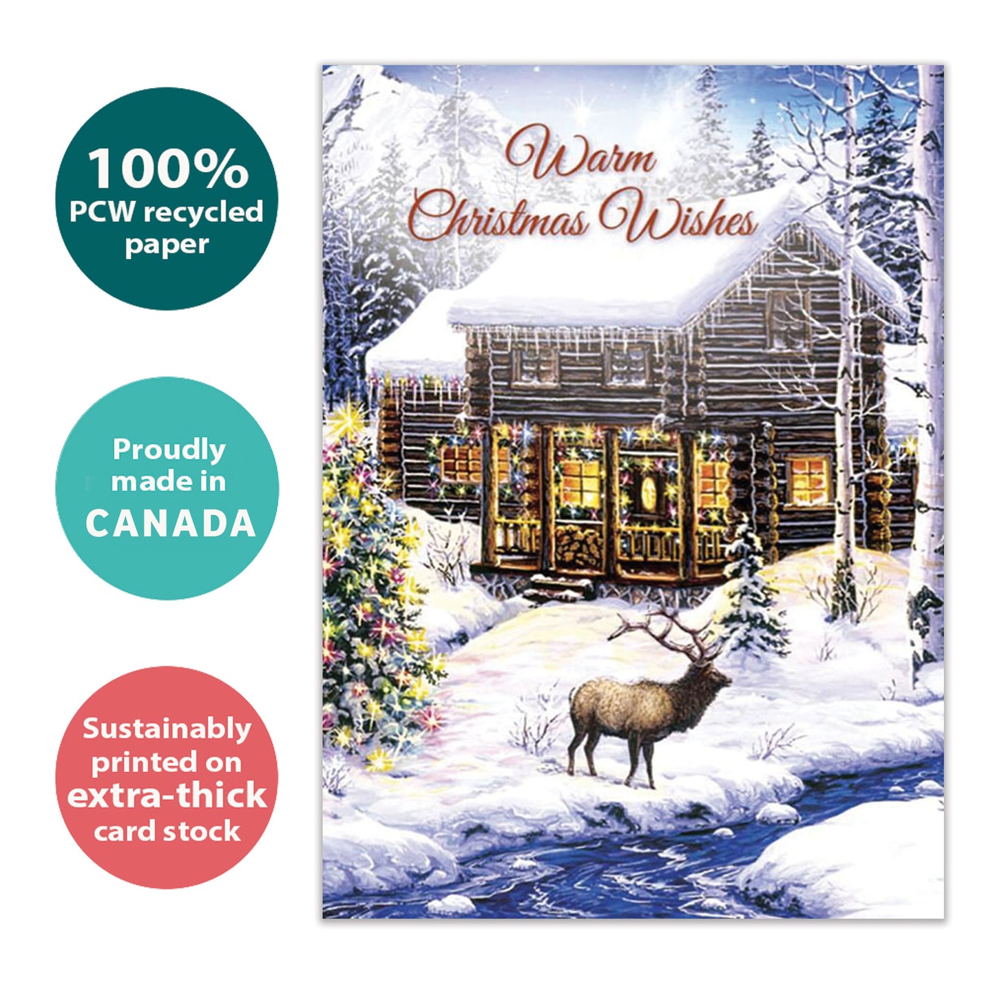 Cozy Christmas Cabin Christmas Card