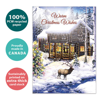 Cozy Christmas Cabin Christmas Card