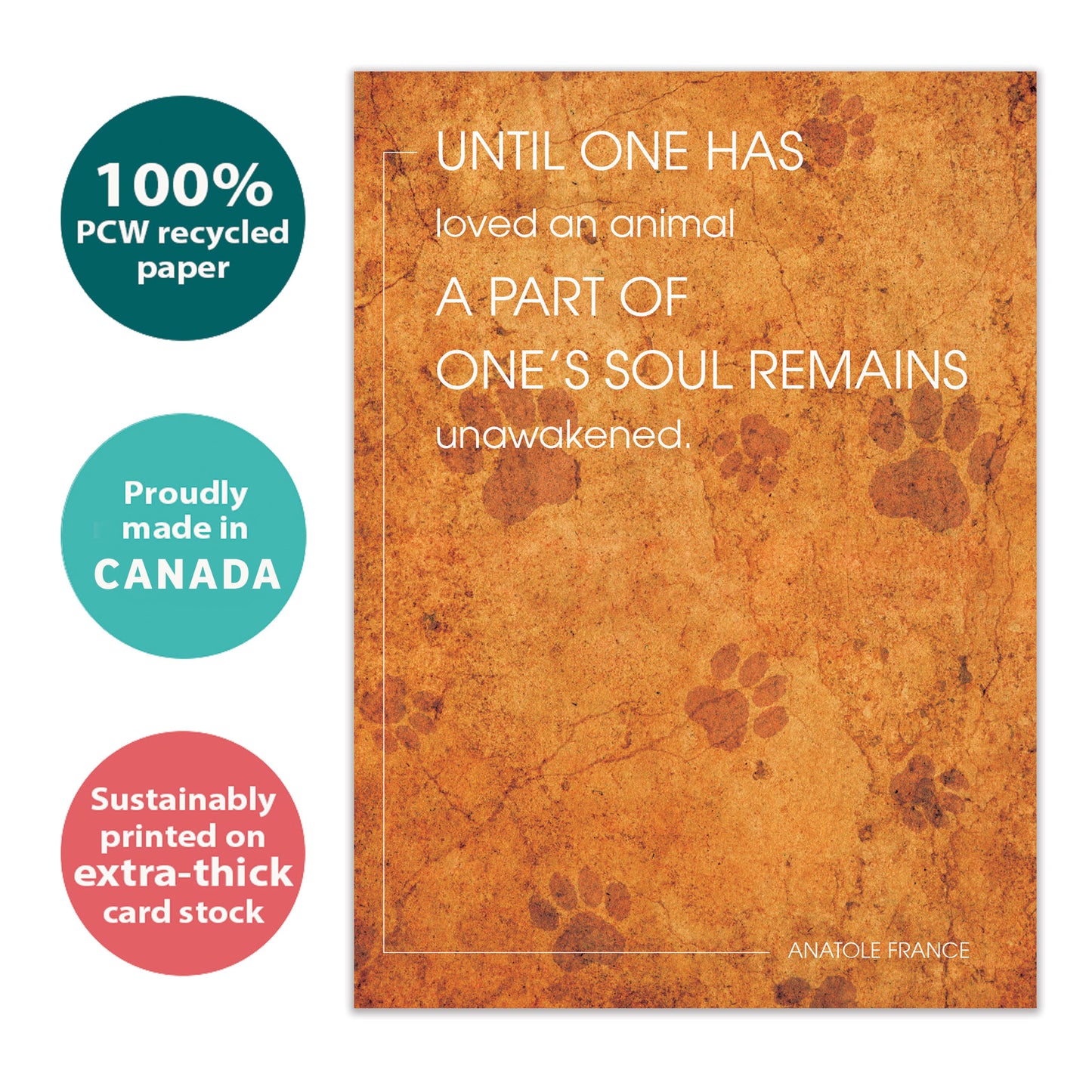 Unawakened Soul Pet Sympathy Card