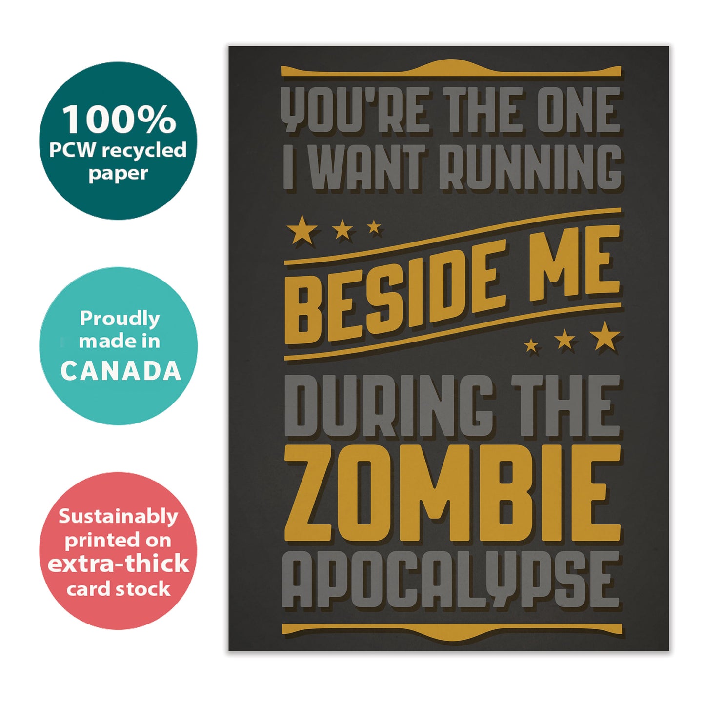Zombie Apocalypse Friendship Card