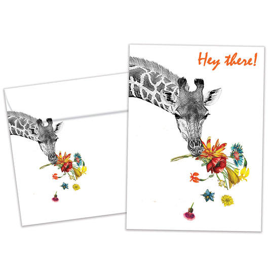 Checking In Giraffe Support Card