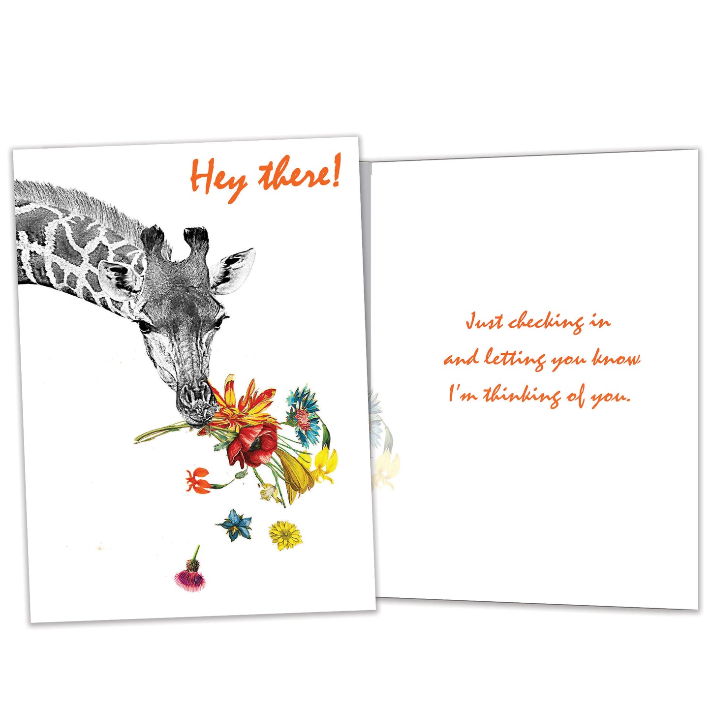 Checking In Giraffe Support Card