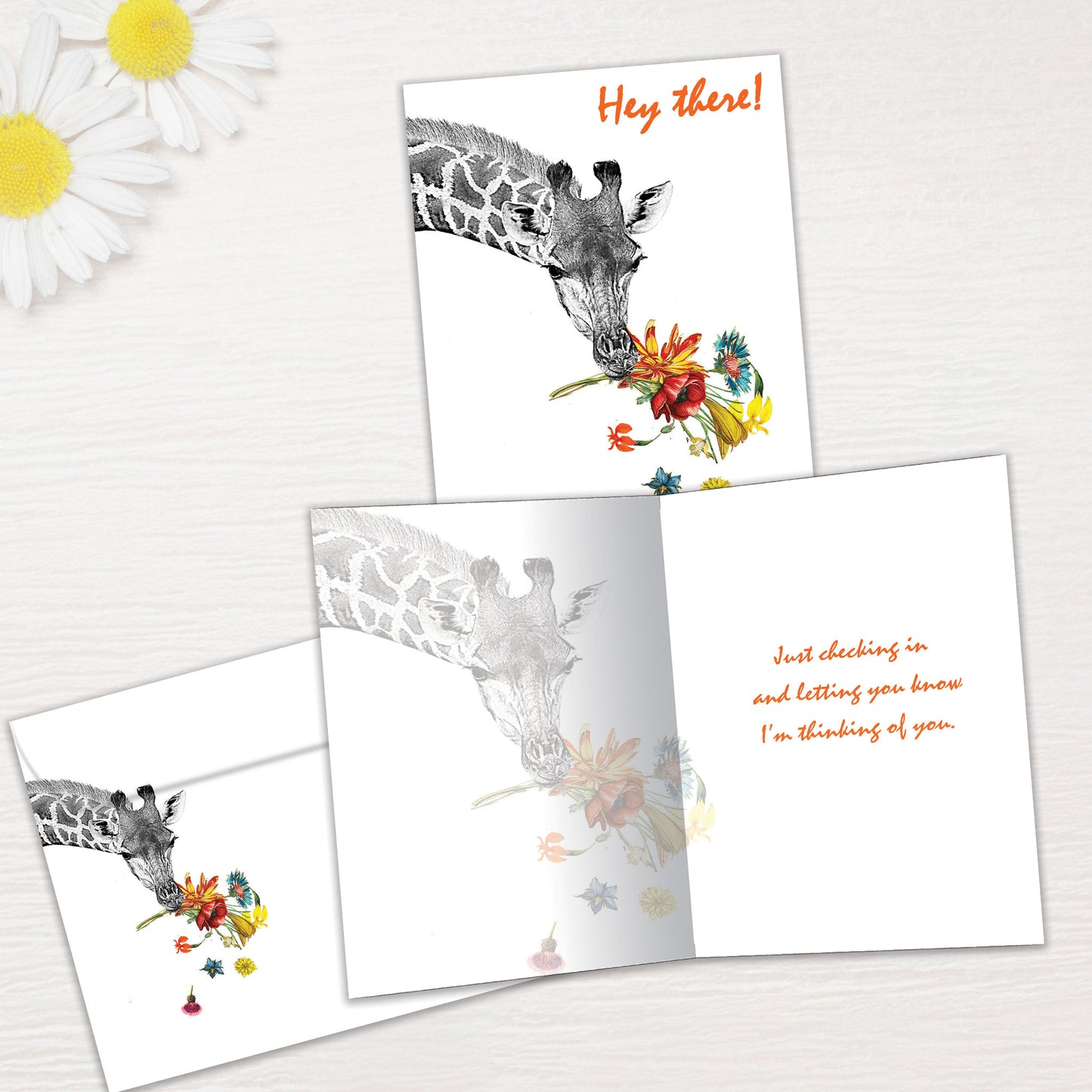 Checking In Giraffe Support Card