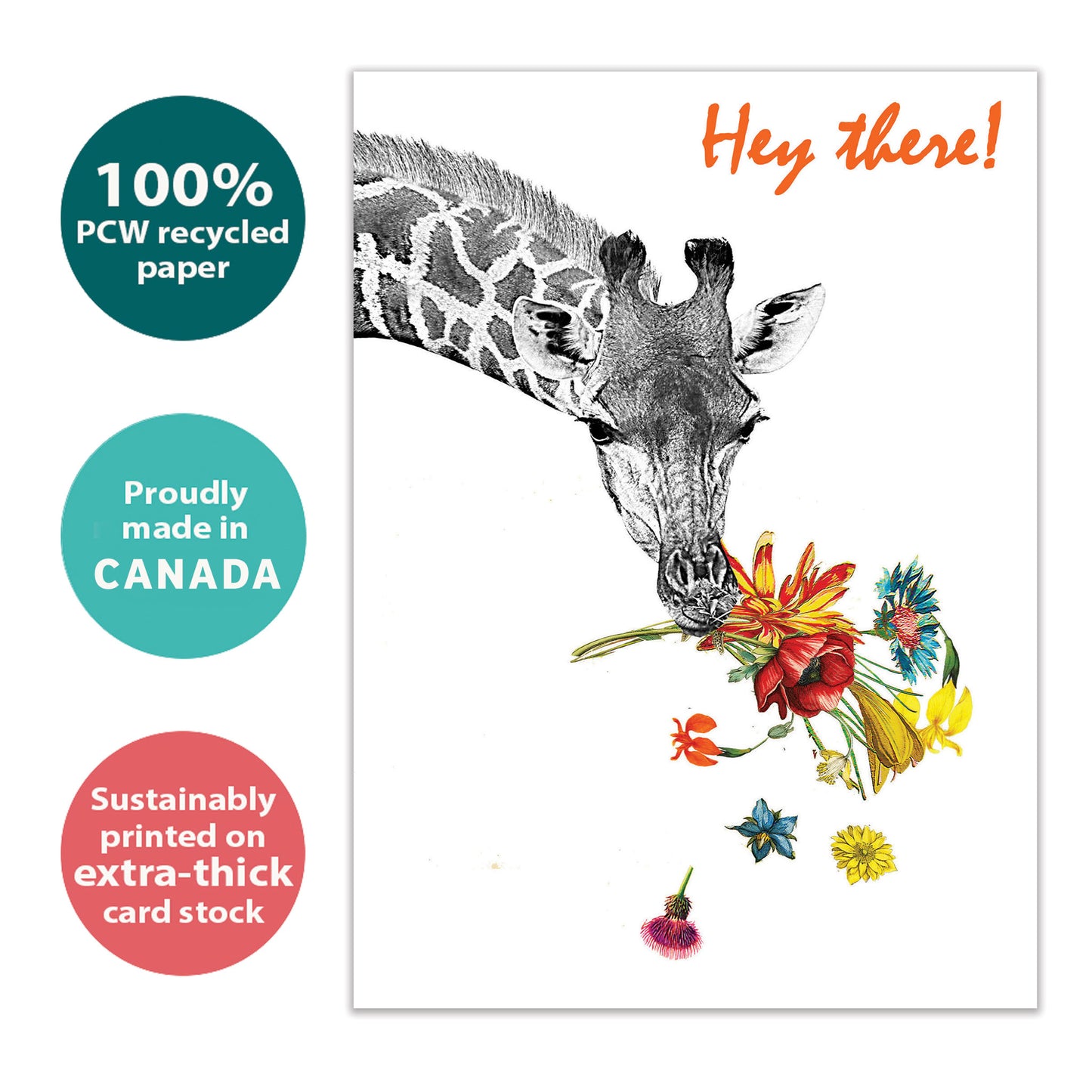 Checking In Giraffe Support Card