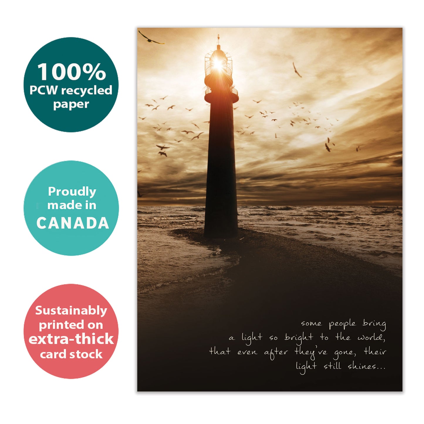 Light So Bright Sympathy Card