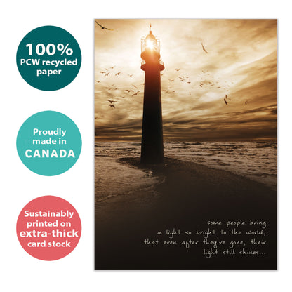Light So Bright Sympathy Card