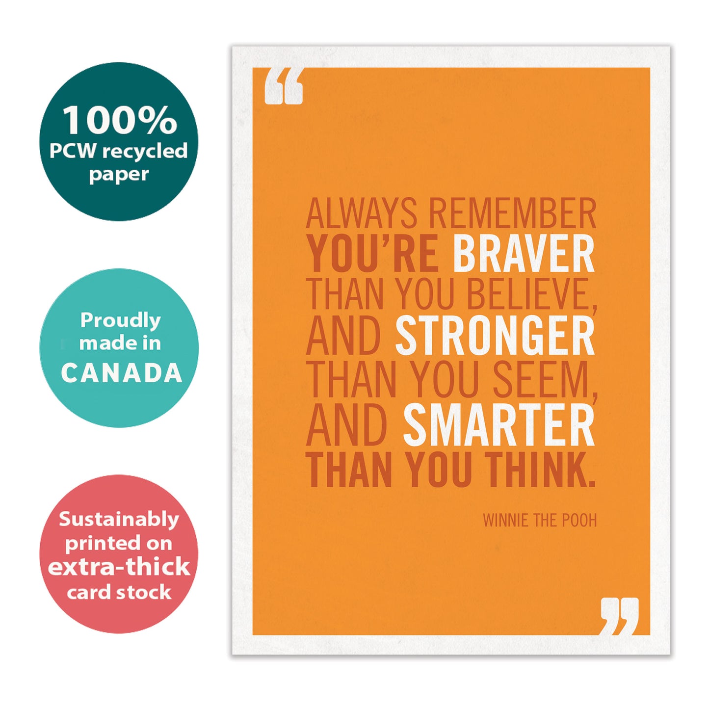 Braver Stronger Smarter Encouragement Card