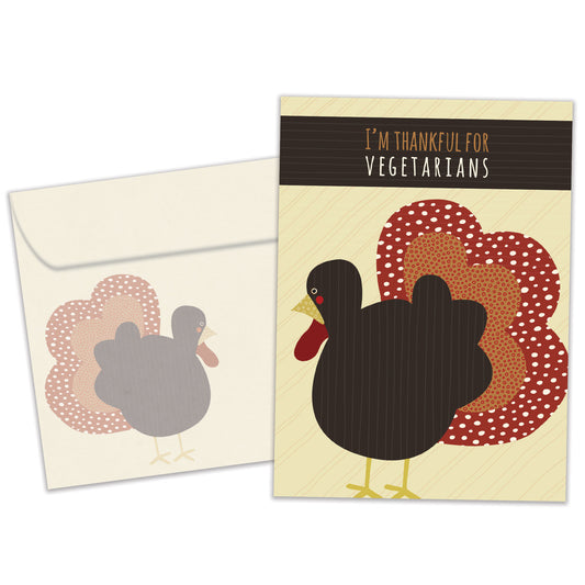 Thankful For Vegetarians Thanksgiving Card
