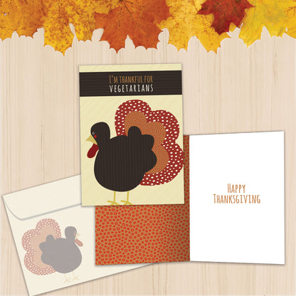 Thankful For Vegetarians Thanksgiving Card