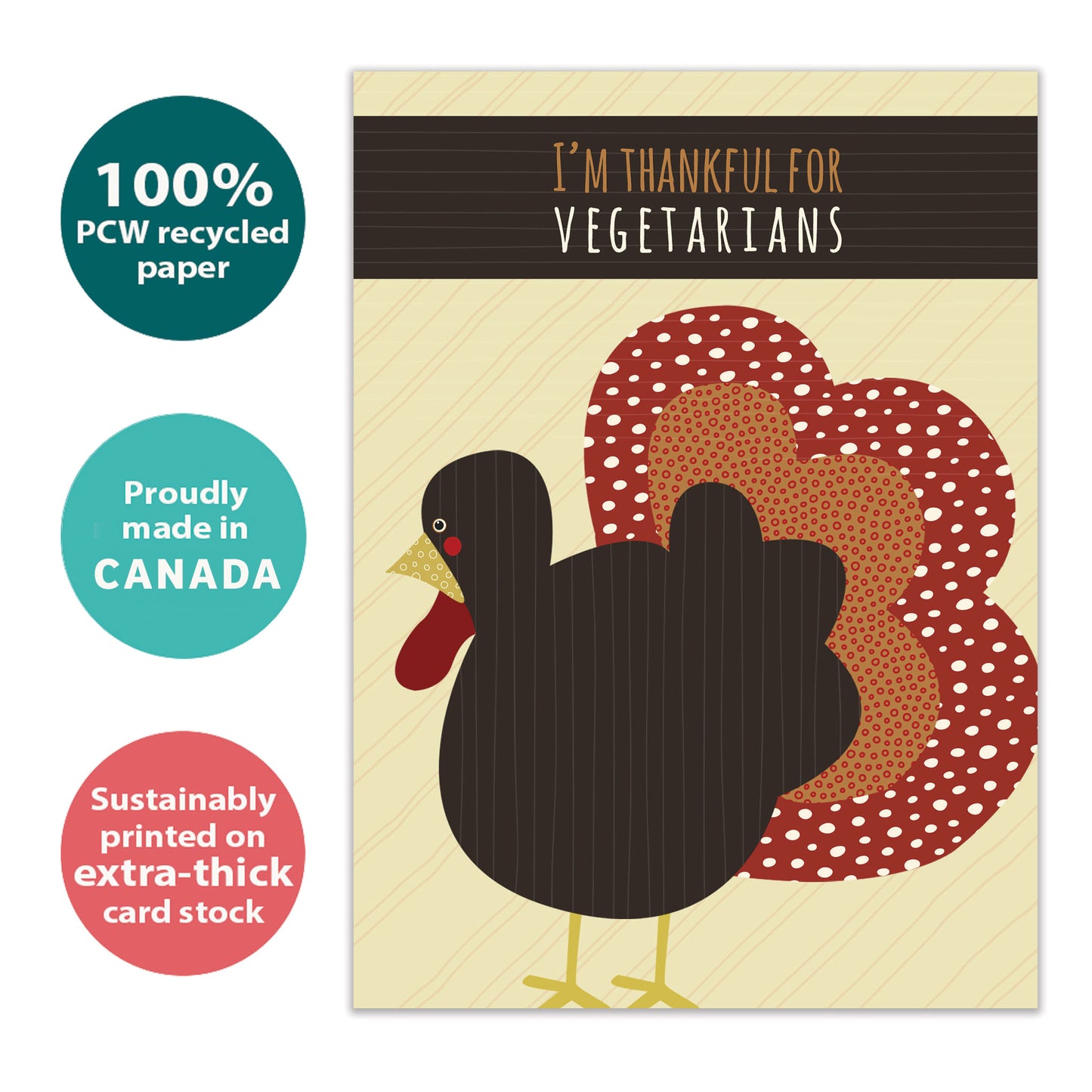 Thankful For Vegetarians Thanksgiving Card