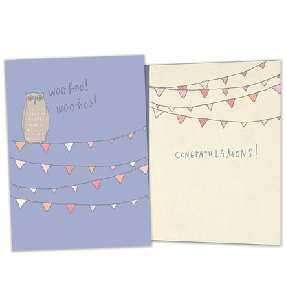 Woo Hoo Owl Congratulations Card