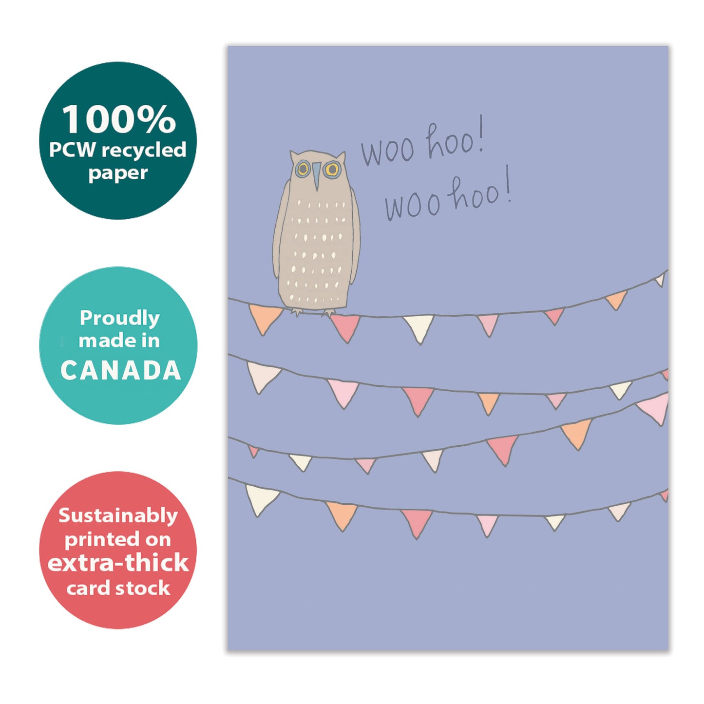 Woo Hoo Owl Congratulations Card