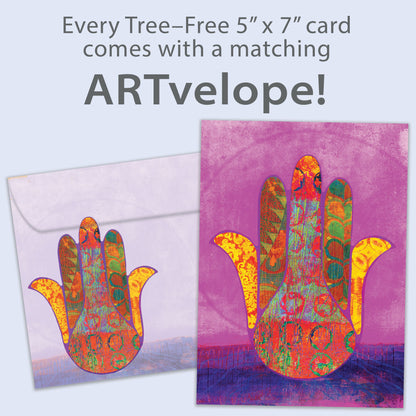 Hamsa Blessings Support Card