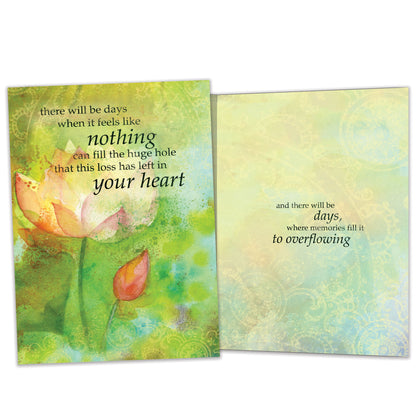 Memories Overflowing Sympathy Card