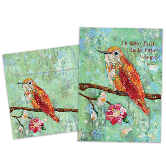 Rufous Hummingbird Get Well Card