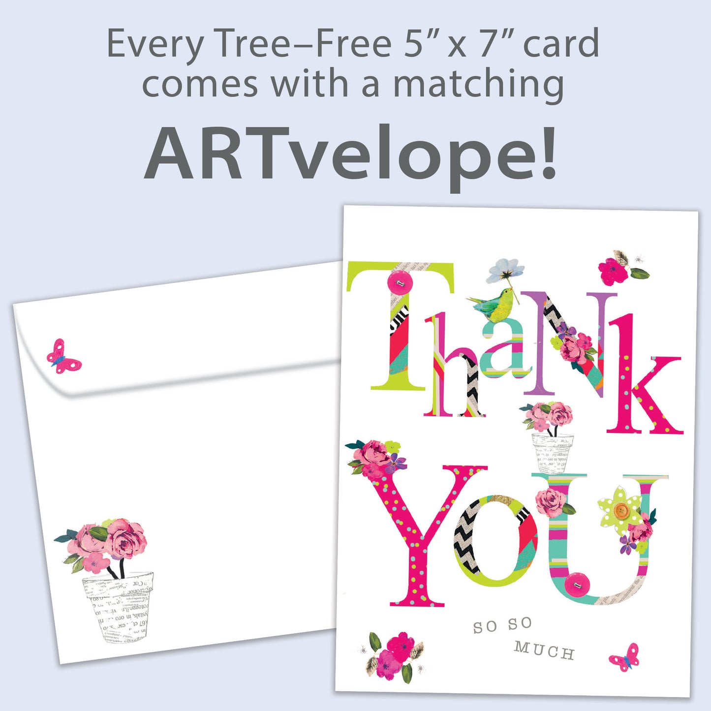Flowery Thanks Thank You Card
