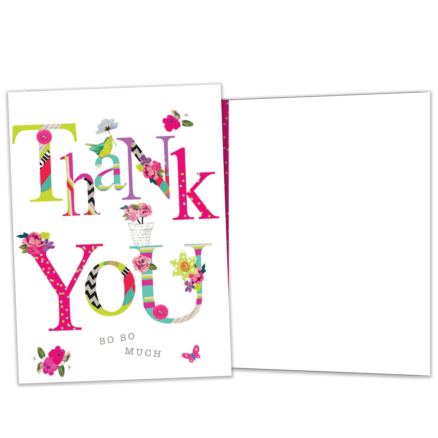 Flowery Thanks Thank You Card