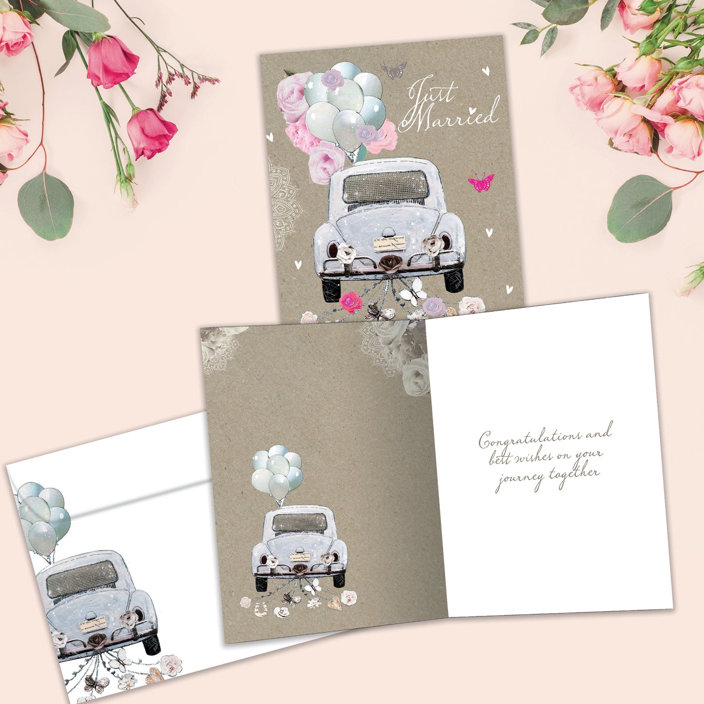 Just Married Wedding Card