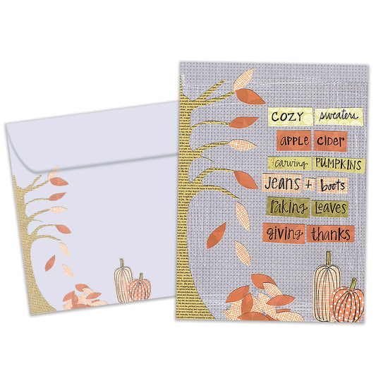 Cozy Fall Thanksgiving Card