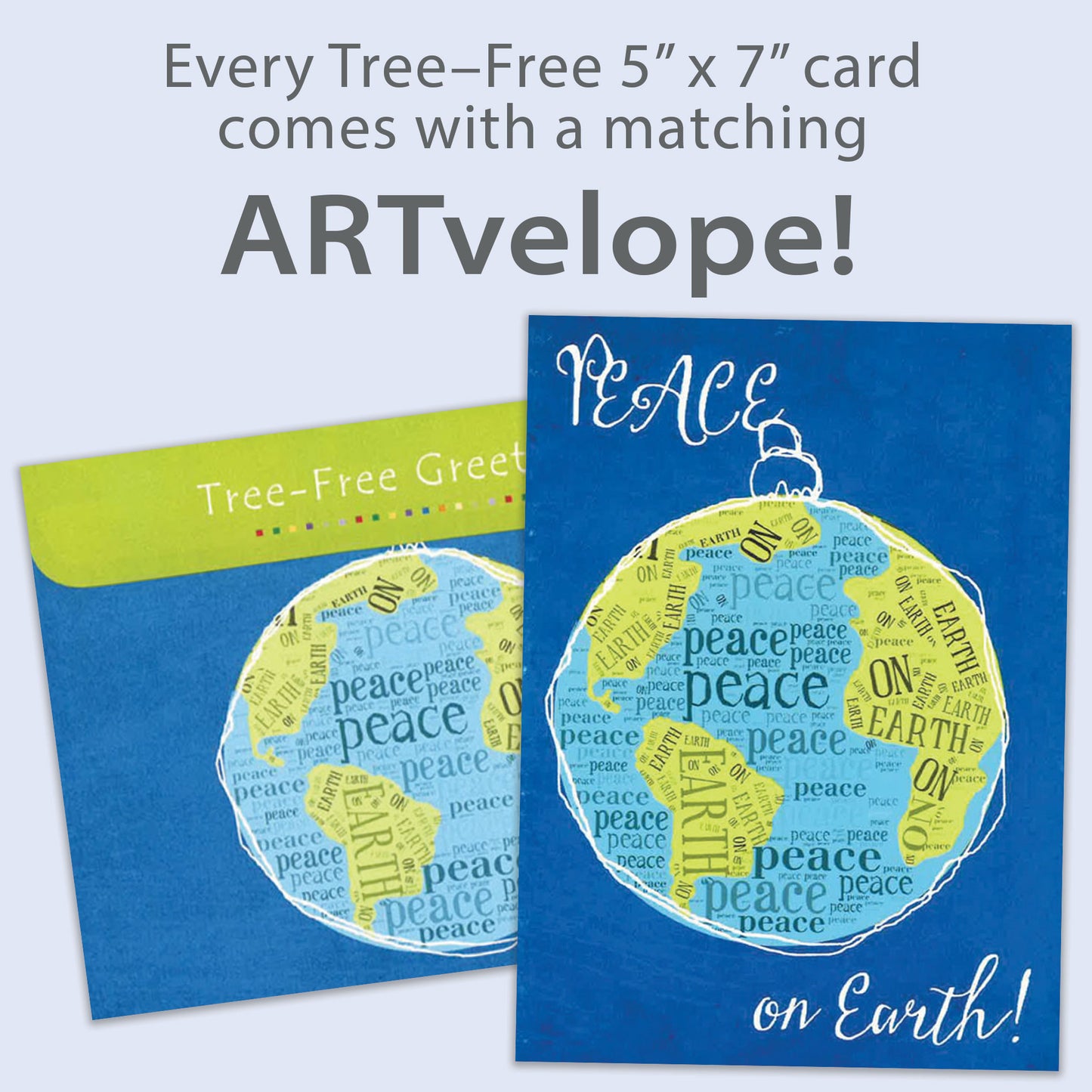 Peace on Earth Word Art Christmas Card