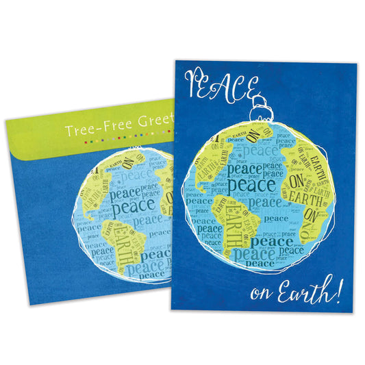 Peace on Earth Word Art Christmas Card