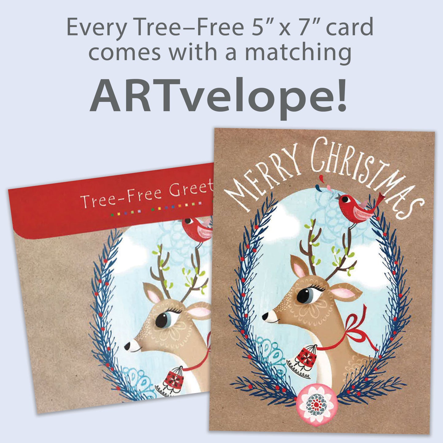 Pretty Deer Christmas Card