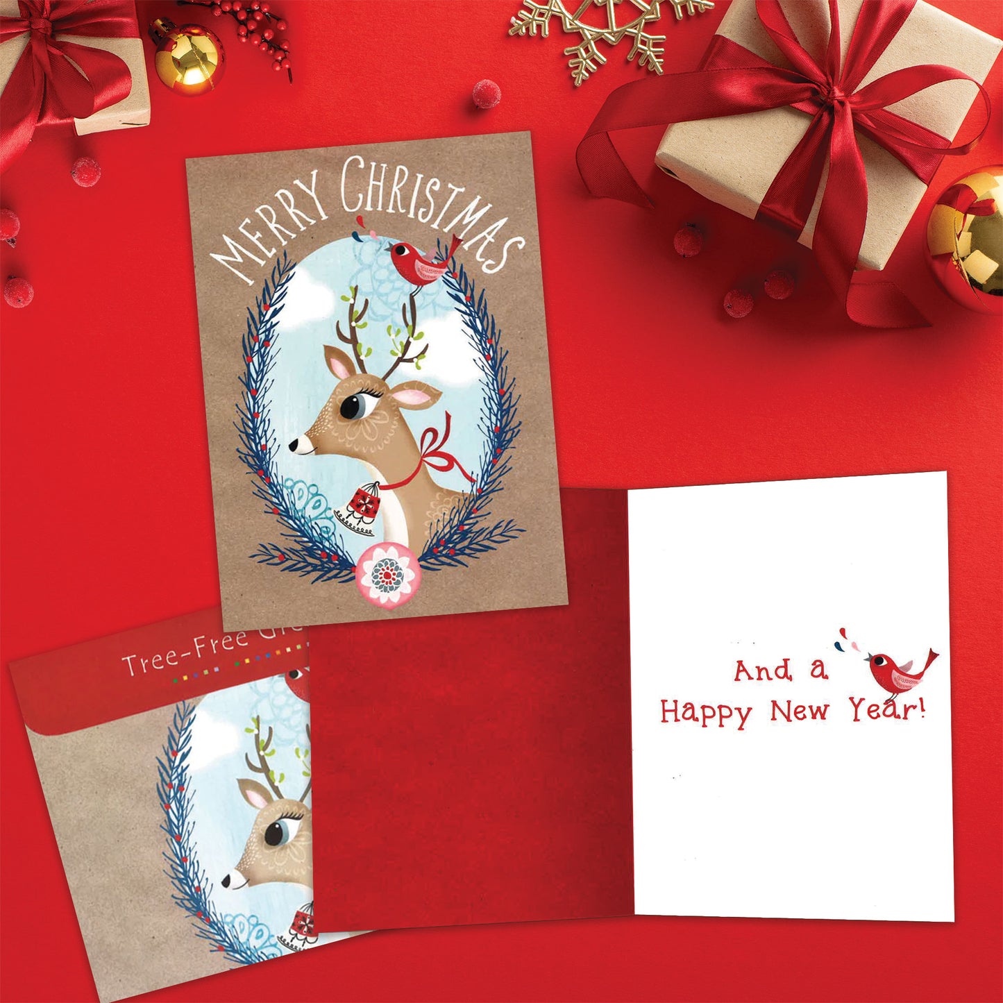 Pretty Deer Christmas Card