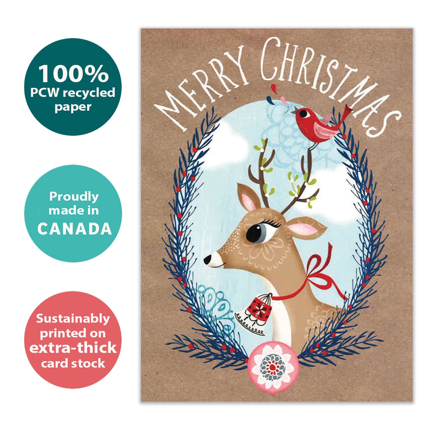 Pretty Deer Christmas Card
