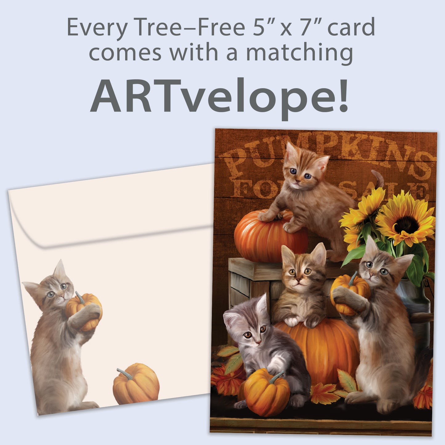 Autumn Kisses Thanksgiving Card
