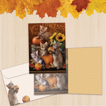 Autumn Kisses Thanksgiving Card