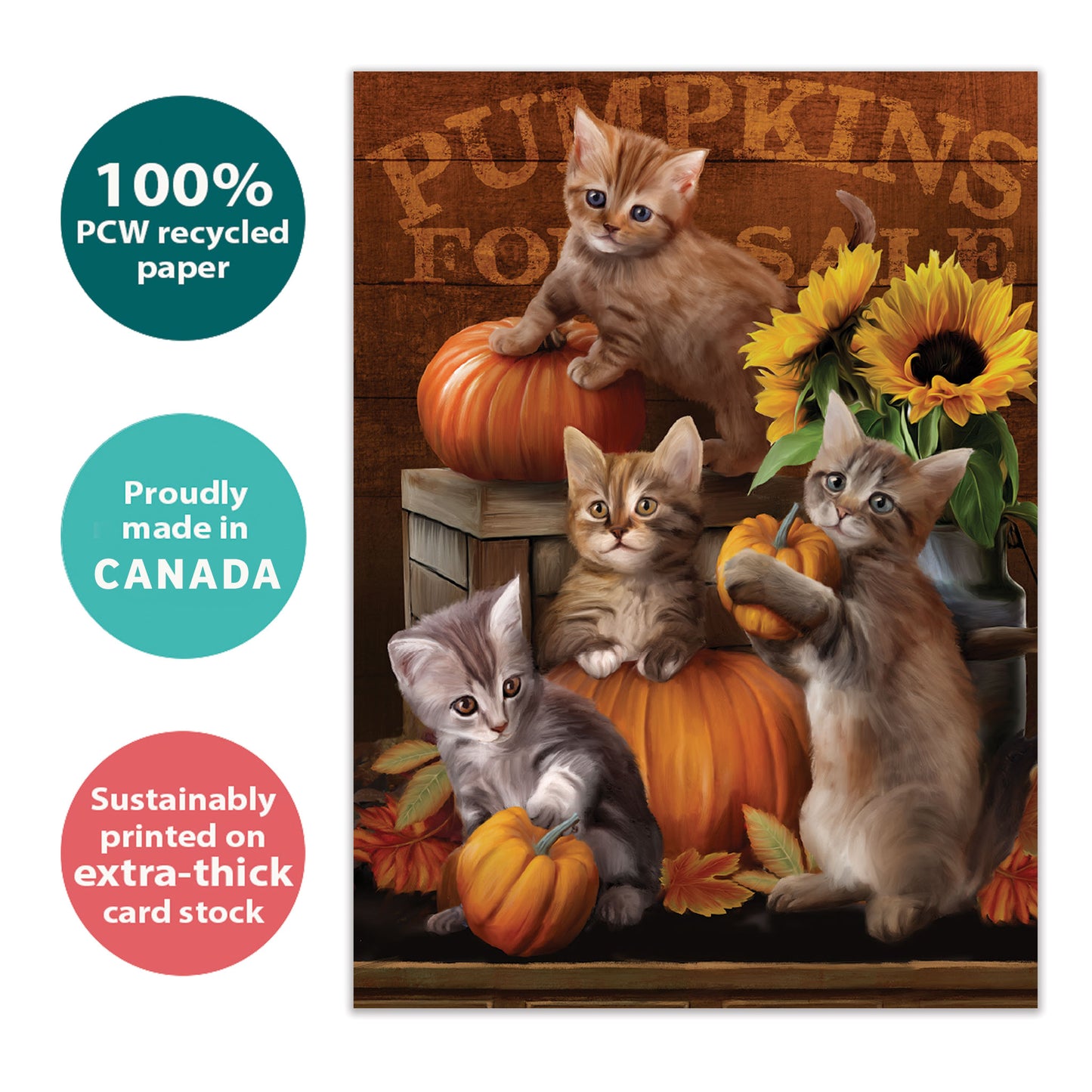 Autumn Kisses Thanksgiving Card