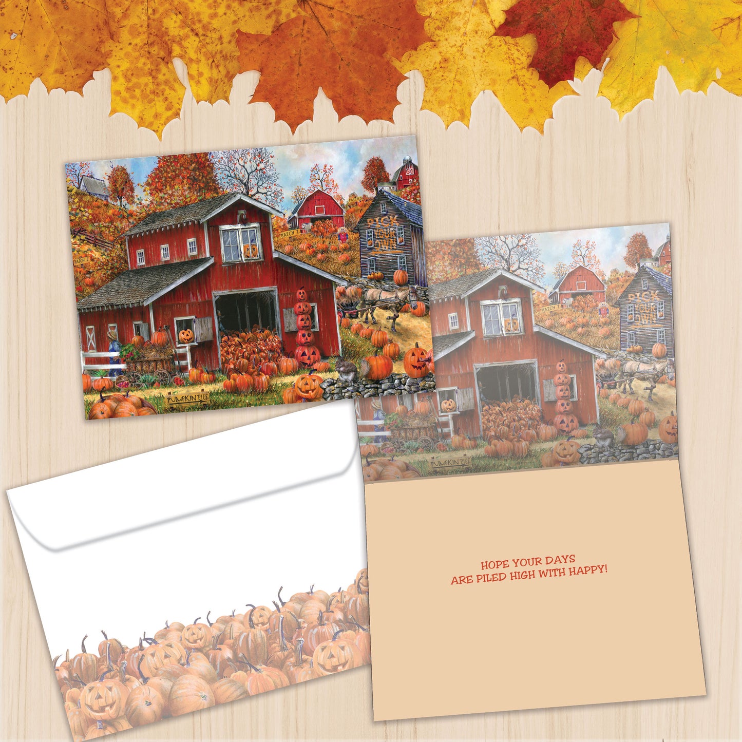 Piled High Pumpkins Thanksgiving Card