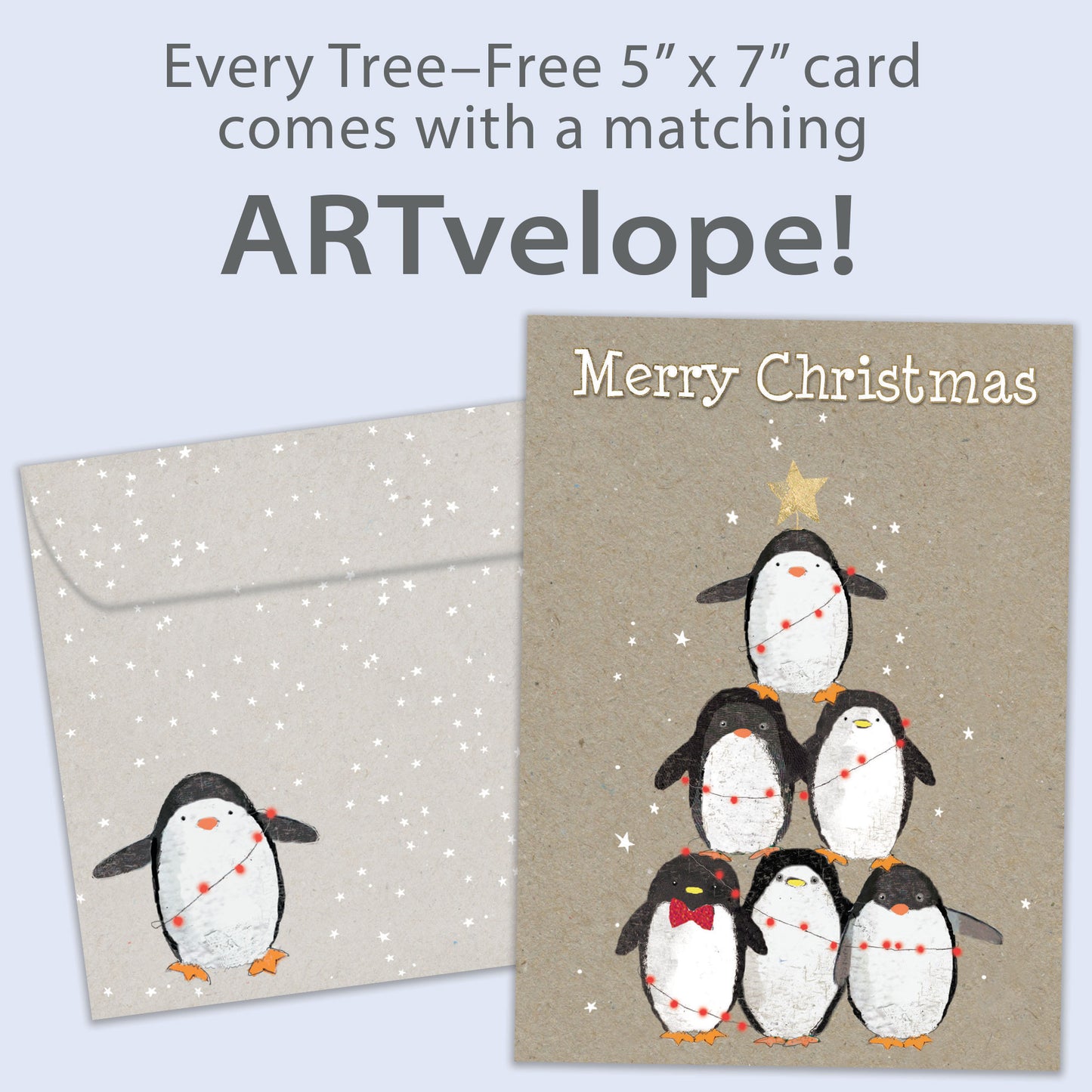 Penguin Pile Christmas Card