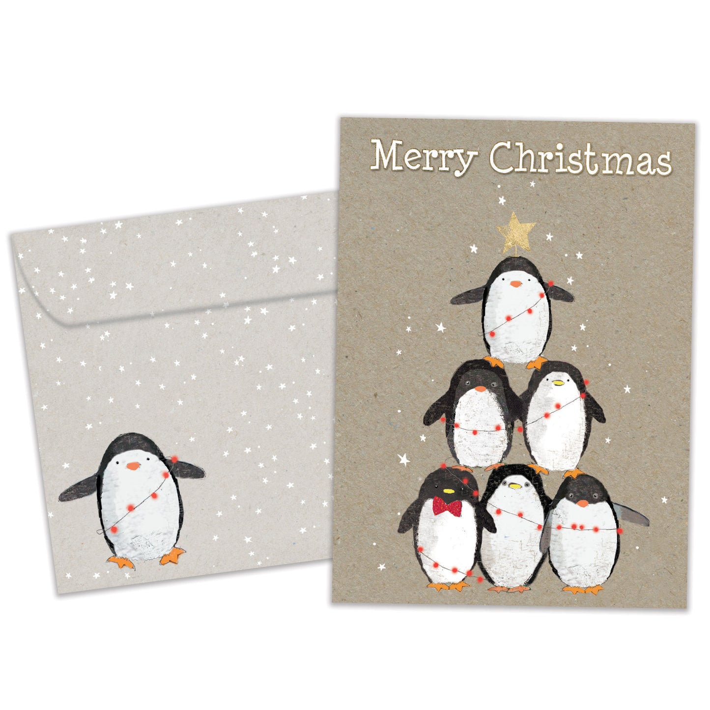 Penguin Pile Christmas Card