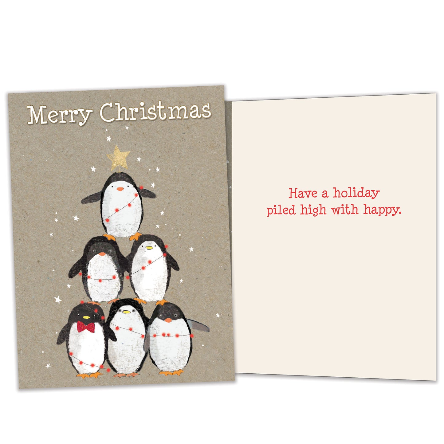 Penguin Pile Christmas Card