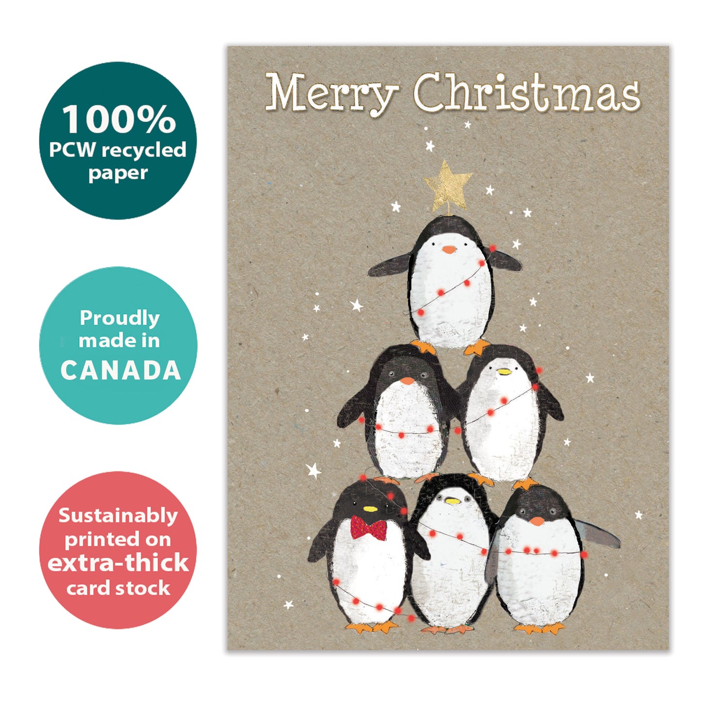 Penguin Pile Christmas Card