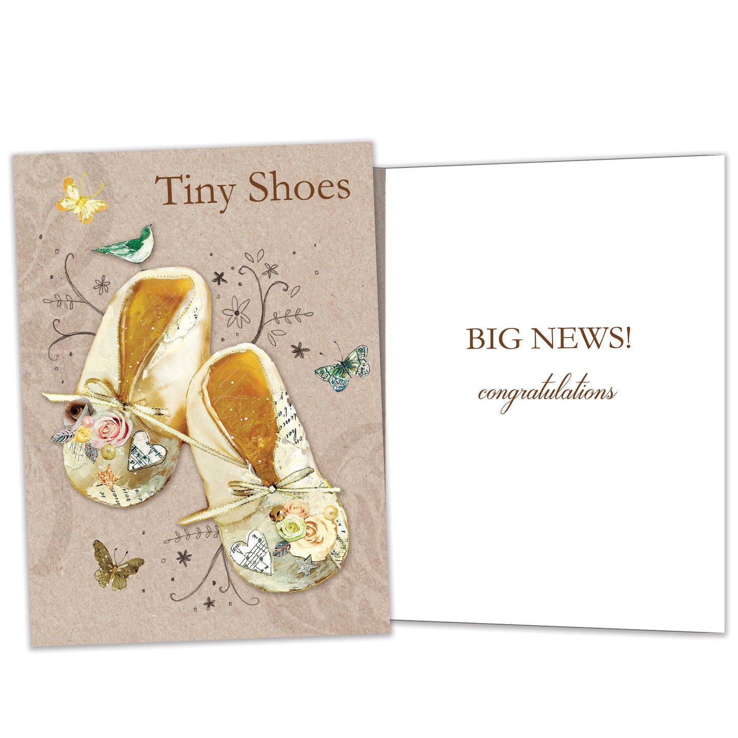 Baby Booties New Baby Card