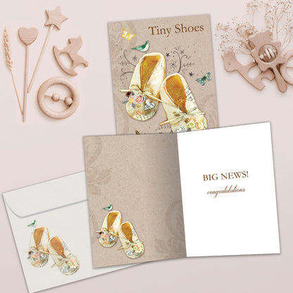 Baby Booties New Baby Card