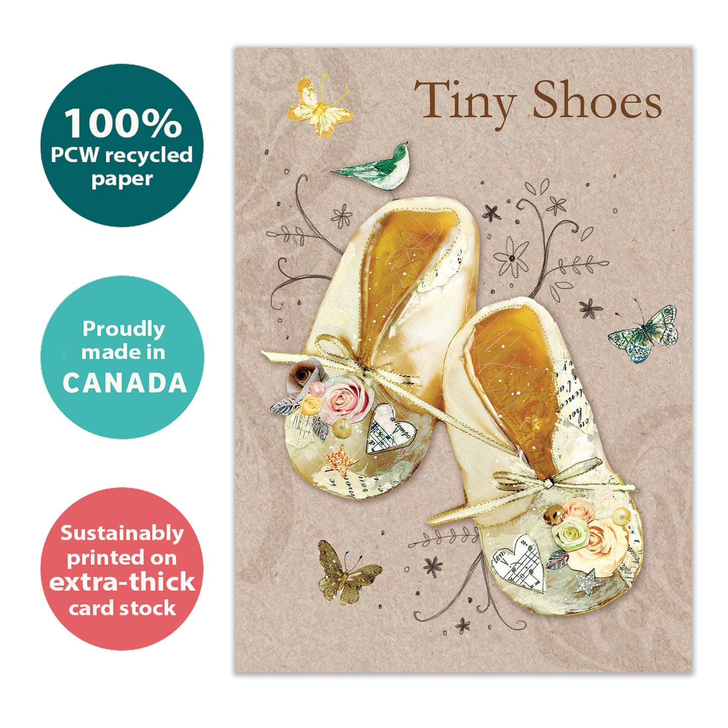 Baby Booties New Baby Card