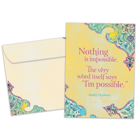 Nothing Is Impossible Encouragement Card