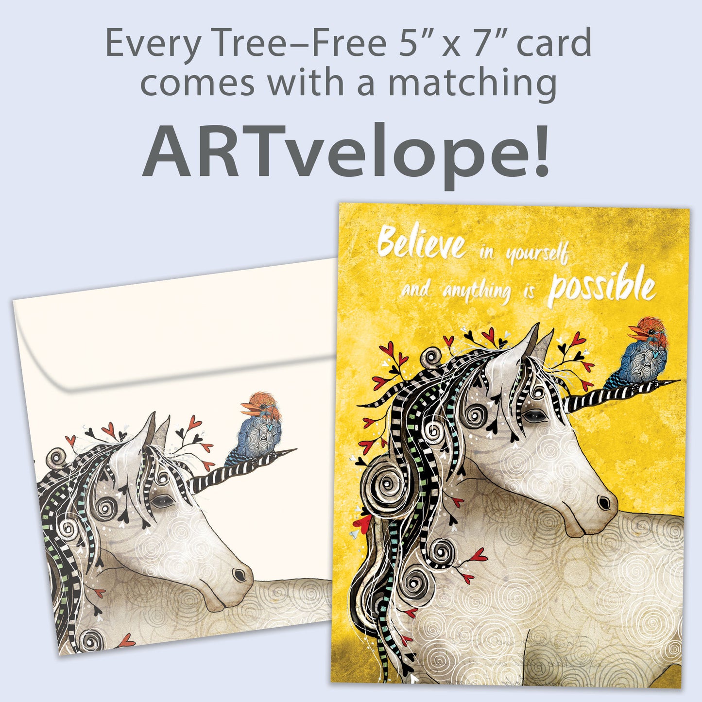 Believe In You Unicorn Encouragement Card