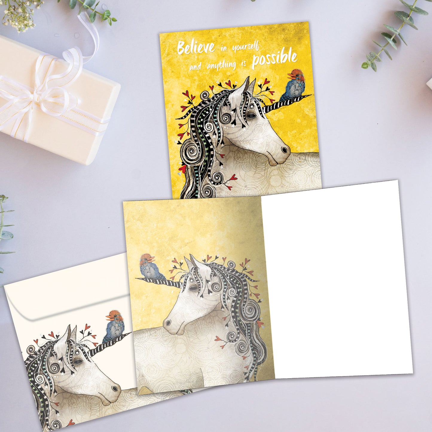 Believe In You Unicorn Encouragement Card
